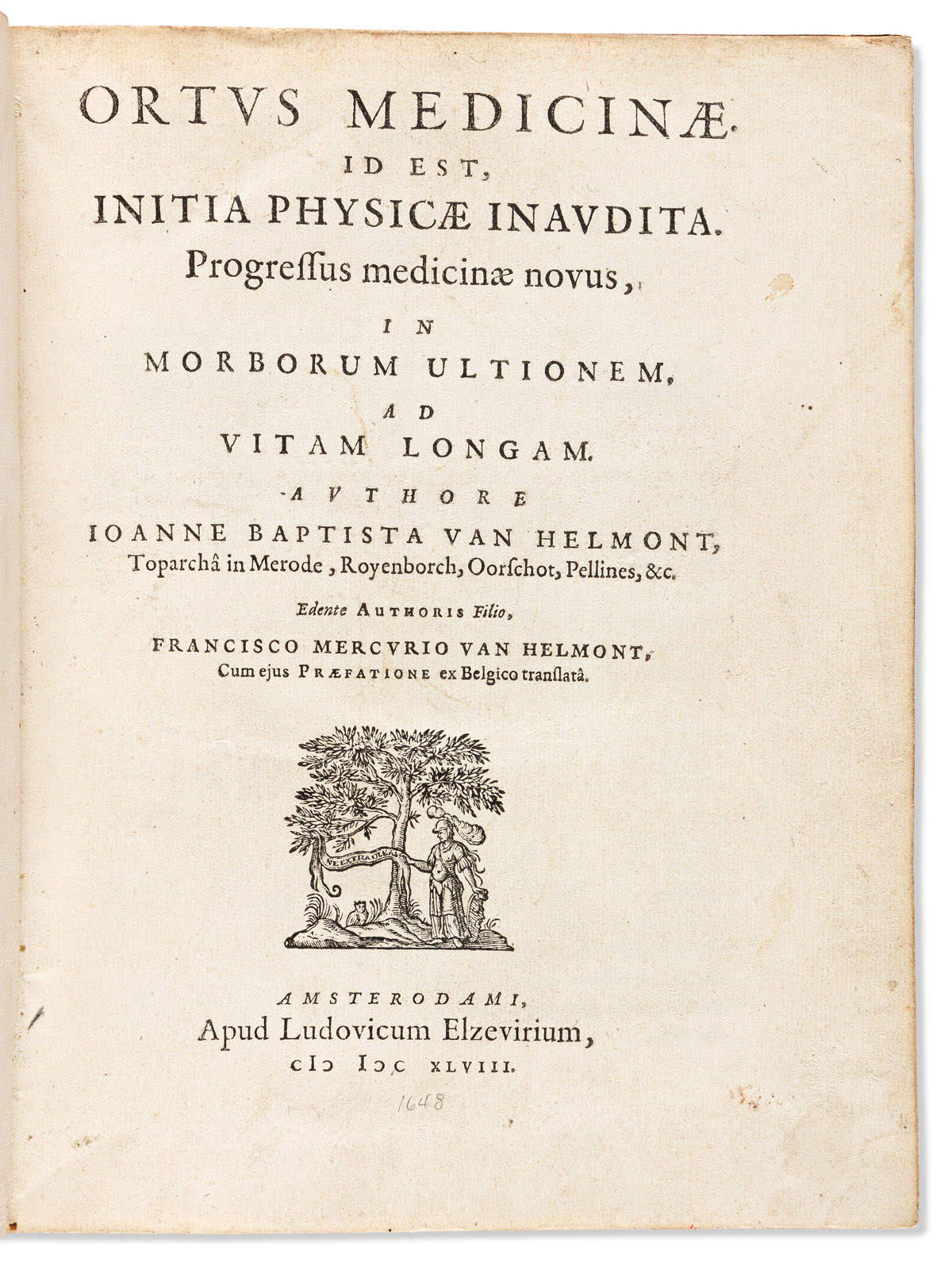 Van Helmont, Jan Baptist (1580-1644) Ortus Medicinae id est Initia Physicae Inaudita.